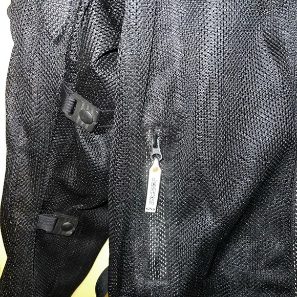AGV Sport Motorcycle Vintage Mesh Armored Black Jacket Size L - Picture 7 of 14